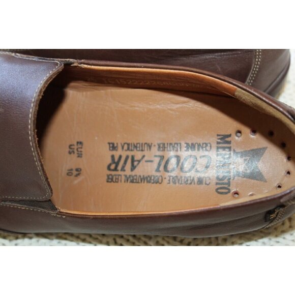 Mephisto Men\'s Edlef Slip on Brown Leather Shoes Size 10 US Loafer Cool Air